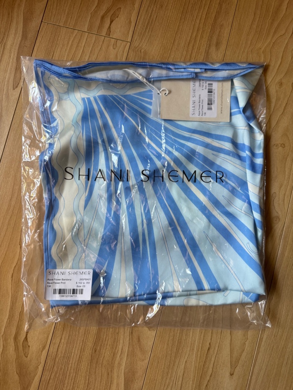 Shani Shemer Aqua Flower bandana
